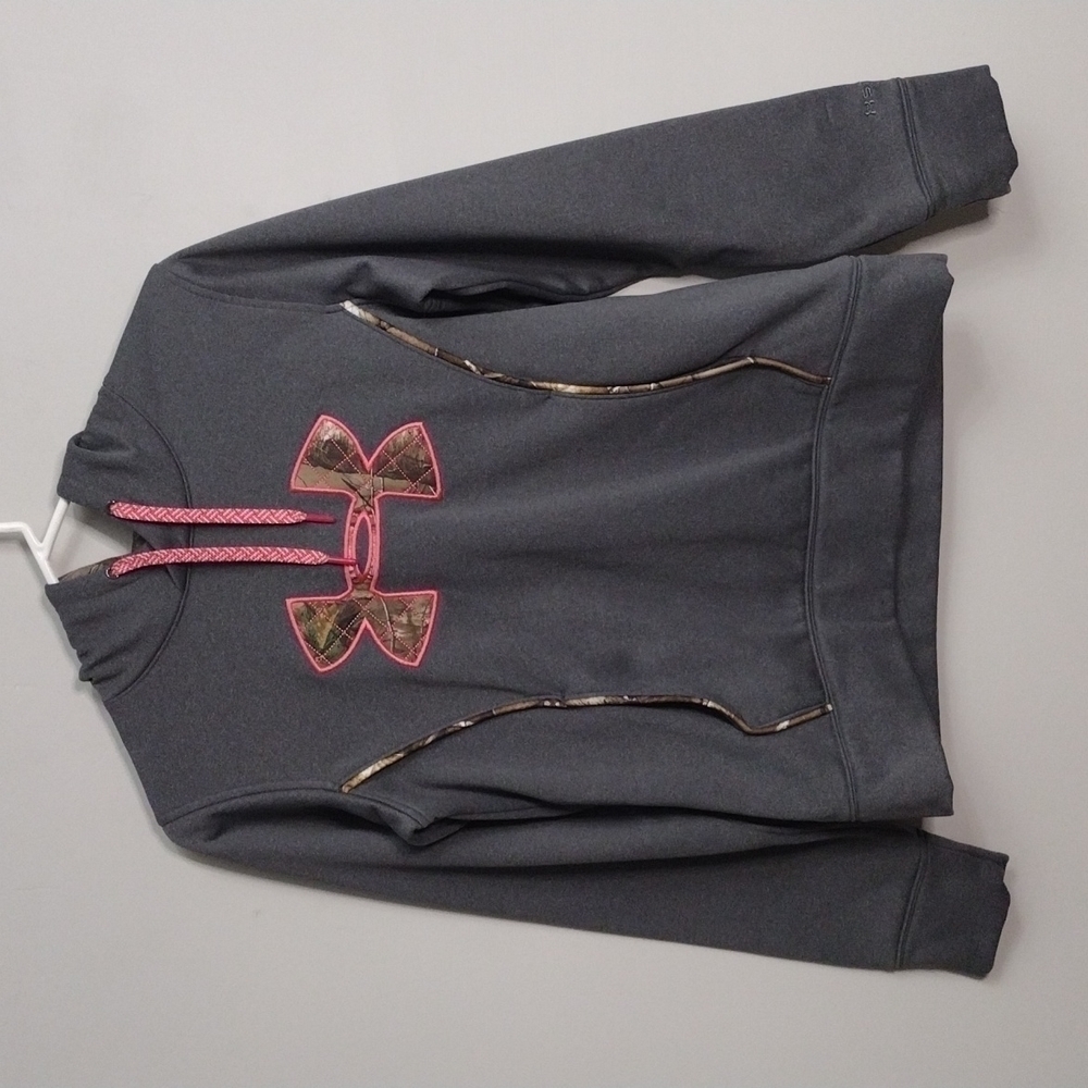 Under Armour Sweatshirt Camo Pink Gray Size SM/P